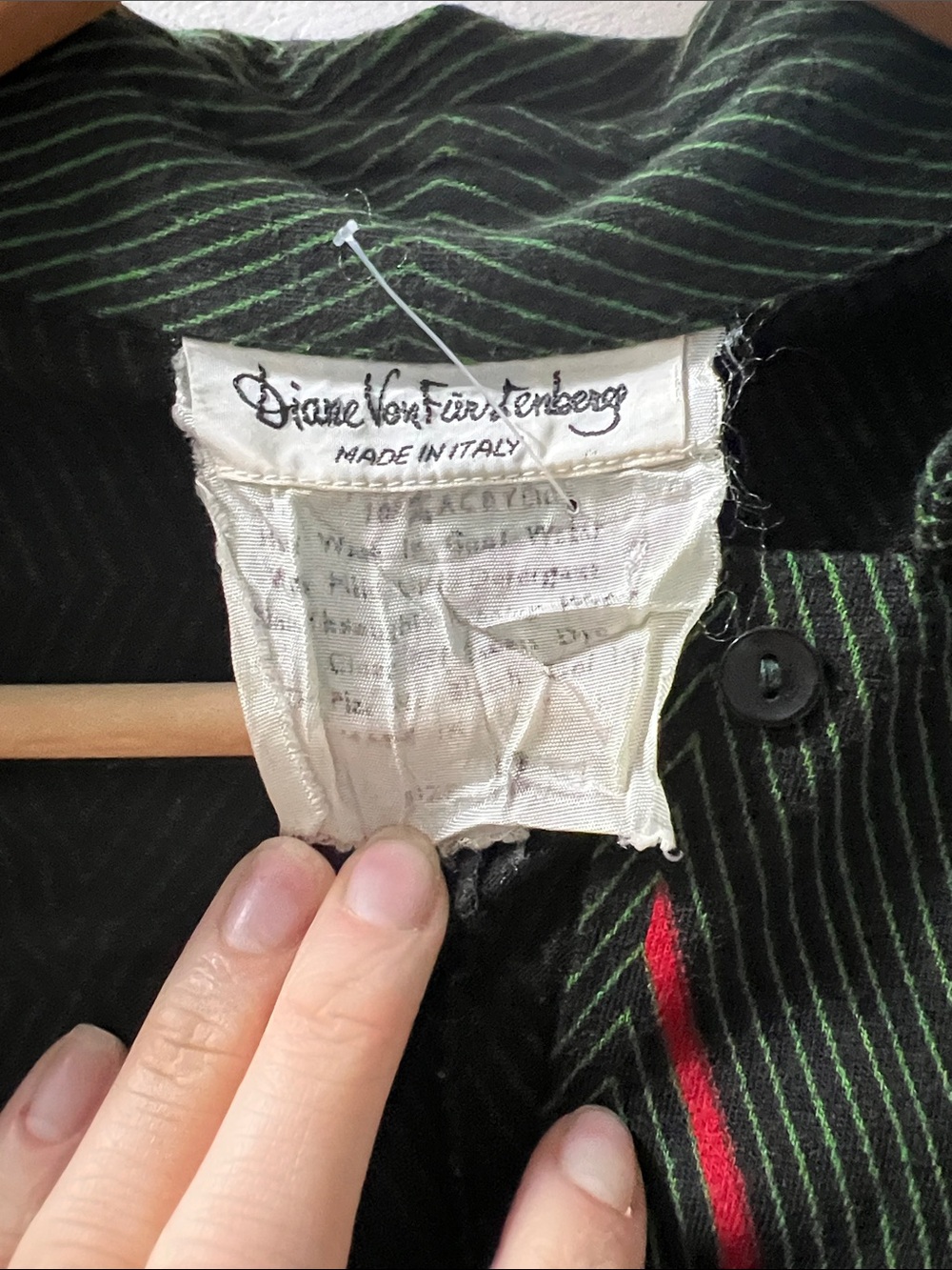 Dianne Von Furstenberg 1970’s vintage Green Button-Front Midi Dress - Picture 3 of 5
